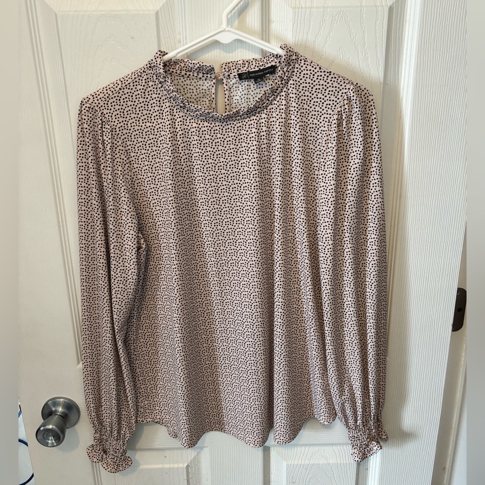 Adrianna Papell Dotted Blouse